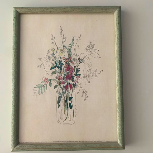 Mary Lou Goertzen Litho Foxglove,Vetch,Blackberry Blossoms/Comfrey 17”x13” - Picture 1 of 14